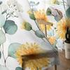 Idyllische Eukalyptus-Löwenzahn-Blume, transparente Vorhänge für Wohnzimmer, Schlafzimmer, Tüll-Vorhang für die Küche, Voile-Vorhang, Blindpaneele
