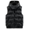 Mens Thick Warm Cotton Vest Stand Collar Zip Up Casual Sports Sleeveless Jacket Winter