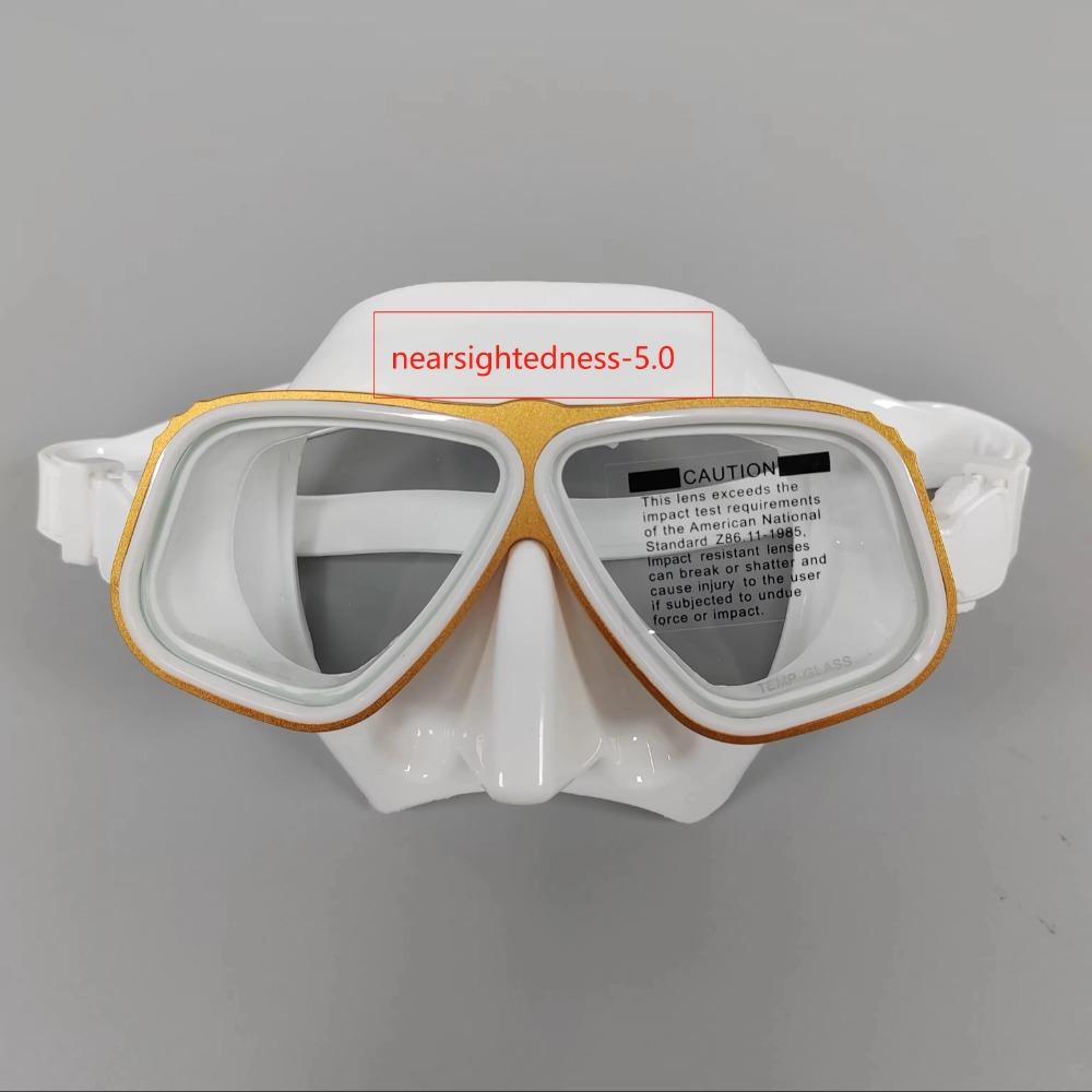 Mască de snorkeling, ochelari de scufundări miopi optici, adulți, pot fi echipați cu mască de scufundări miopi
