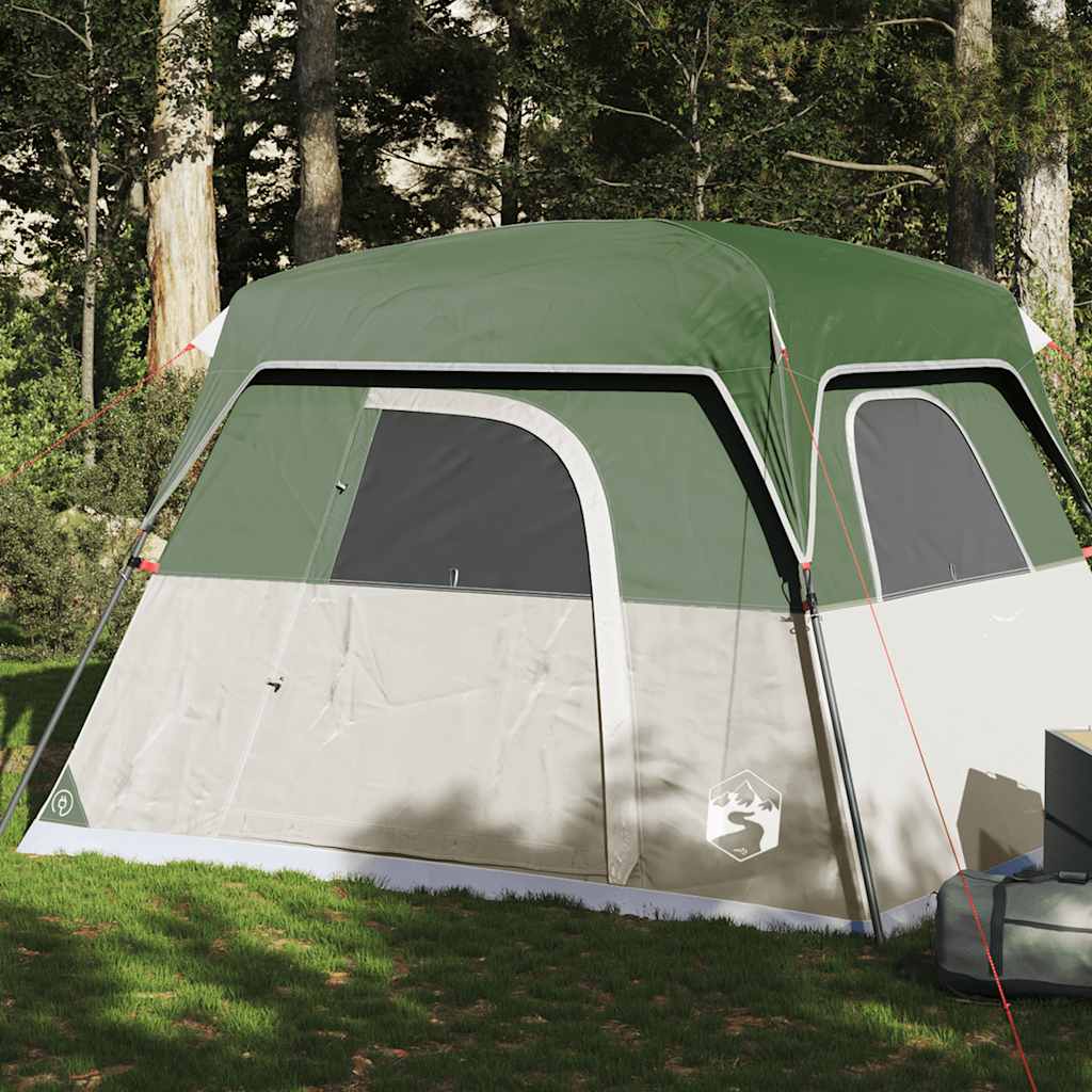 4 Person Camping Tent Green Waterproof