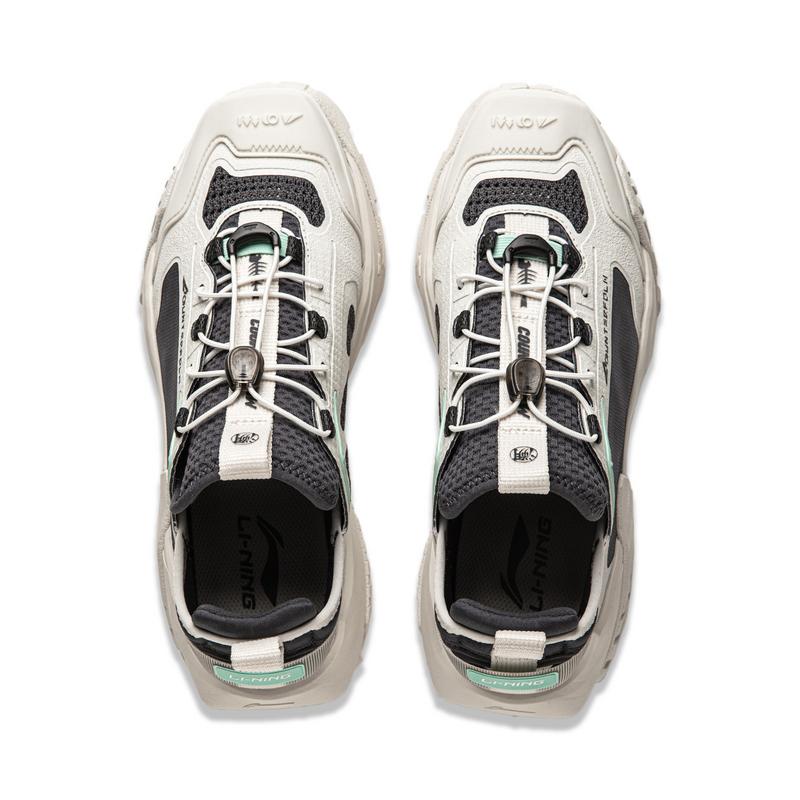 Li Ning CF Seria Su Lin Chuan SS Absorbție Șoc Rezistent la Uzură Top Jos Pantofi Casual de Lifestyle Damă sneaker Alb Negru AGLU144-2