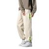 Men's Fleece-Lined Slim-Fit Cuffed Sweatpants - Thick, Stylish, Large Size, Steel Stamp Design for Autumn/Winter