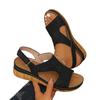 Women's Open Toe Buckle Ankle Strap Summer Platform Wedge Sandals Comfortable Non-Slip Walking Sandals Beach Shoes for Women Casual Dressy Shoes