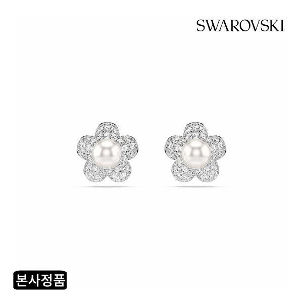 Swarovski [genuine Product   Shopping Bag Included] Flower Stud Earrings Ariana 