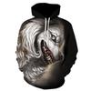 Nuova Felpa con Cappuccio da Uomo Serie Animali Digitali 3D Felpa Stampata Felpa alla Moda
