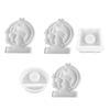 Easter Rabbit Candle Holder Molds with Base for Making Candle Holder Tealight Holder Easter Decorations Gypsum Ornament