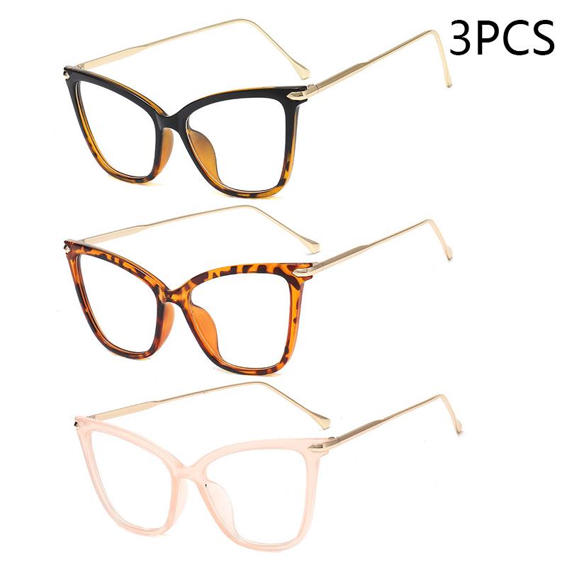 Ladies Retro Cat Eye Anti Blue Light Computer Glasses Reading And Playing Games To Protect Eyes