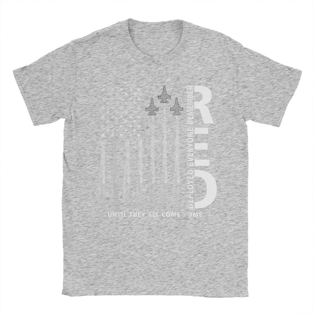 Remember Everyone Deployed RED Friday Military American Flag Unisexs T Shirts Tees Short Sleeve Round Neck TShirts Clothing