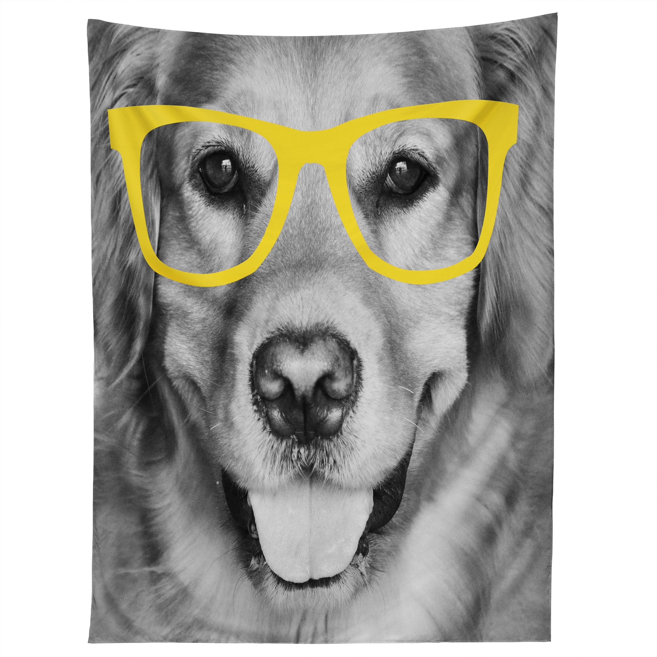 HIPPEST DOG YELLOW tapestry 75x100