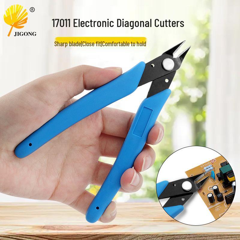 170II Angled Mini Cutting Pliers: Cable, Jewelry & Electronic Tool with Frosted Handle