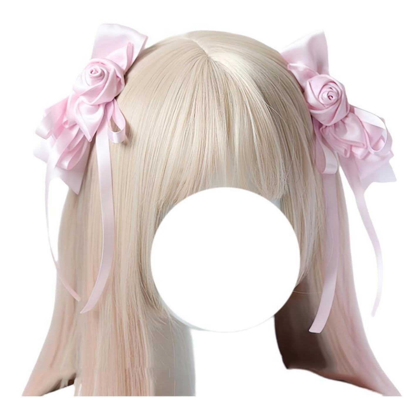 

Toku and Yuu: Dreamy, Cute Gothic Lolita Hair Accessory Set (2 Pieces) for Girls, featuring a Barrette, Rose, and Bow. This Mori Girl Hair Accessory