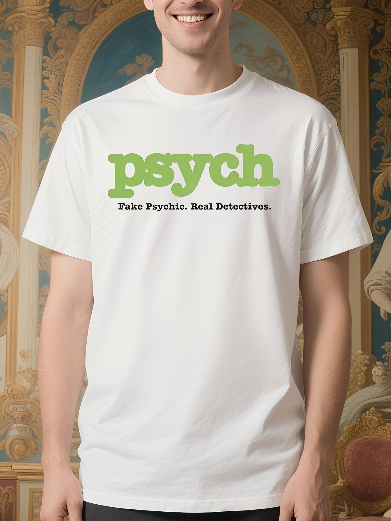 Licensed Psych TV Show Tshirt - White Crew Neck Tee with ... XXL