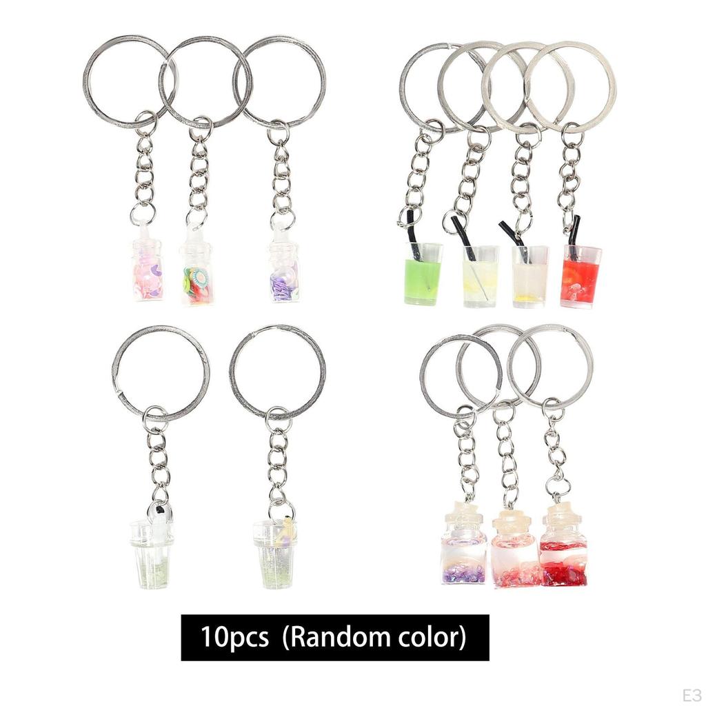 10 Key Chains Pendant Hanging Decorations Parts Connector Supplies Gifts Holder Rings Making Handbag