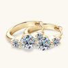European American High-end Full Moissanite Hoop Earrings Women Popular Niche Design S925 Silver 14K Gold Plated Rhodium Plated