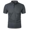 Summer Men's Short Sleeve T Shirts Solid Color Stand Collar Smart Casual Tshirts Men Slim Fit Lightweight Pull On Tees Tops Man