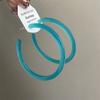 C-shaped Large Hoop Earrings - Geometric Circular Stud Earrings with Stylish and Casual Ear Hooks