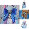 Genshin Impact Kamisato Ayaka Cosplay Costume Wig Flower Dress Hat Halloween