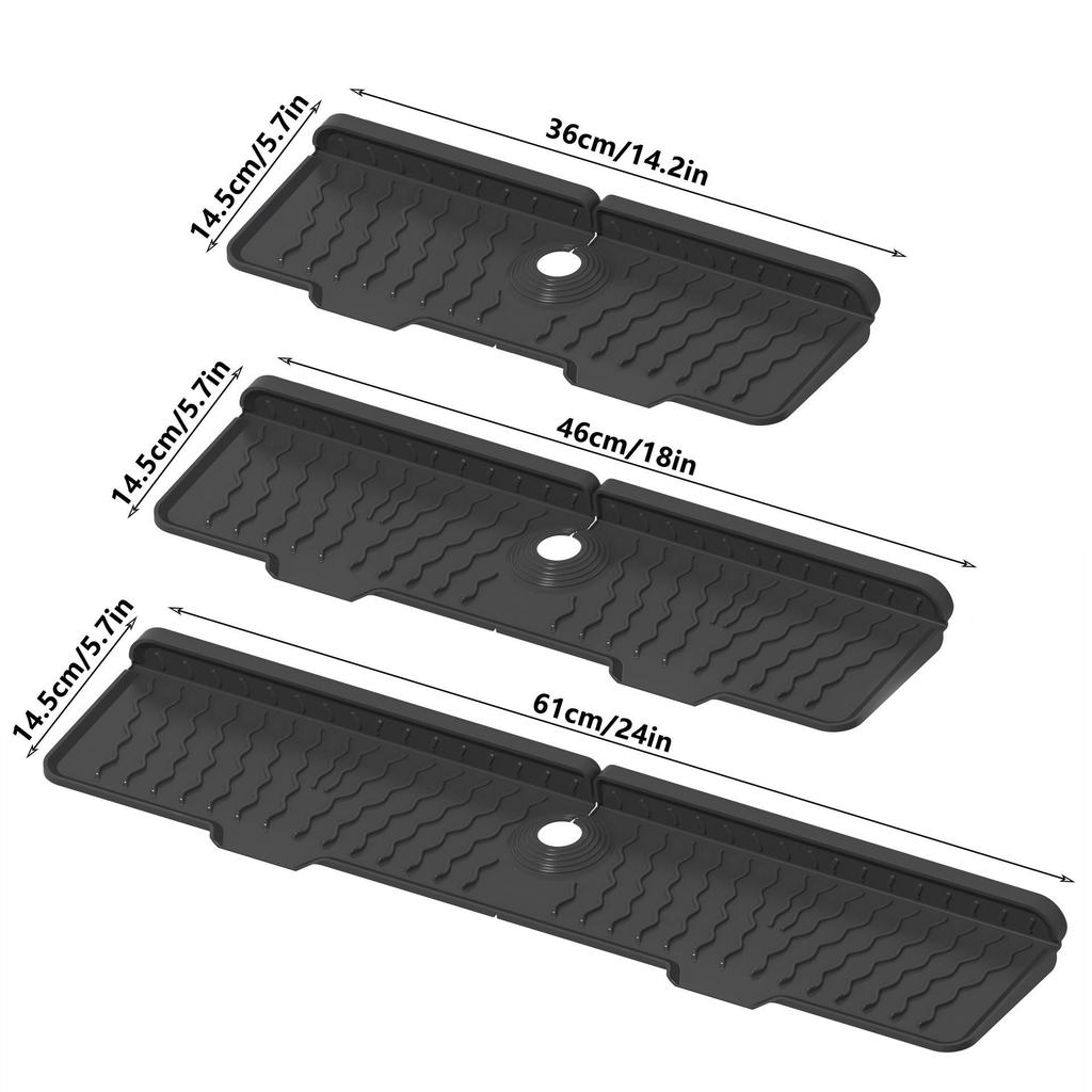 Silikon Spülbecken Armatur Matte: Einfarbige rechteckige Spülbeckenunterlage für Küchenarbeitsplatten
