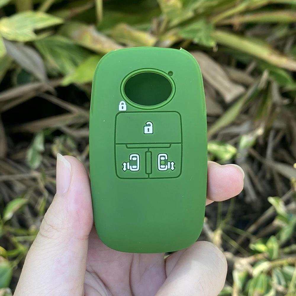Rubber Car Key Fob Cover Silicone Protector Case Shell for Toyota RAIZE for Daihatsu Rocky 4 Buttons Fob Key Chain Accessories