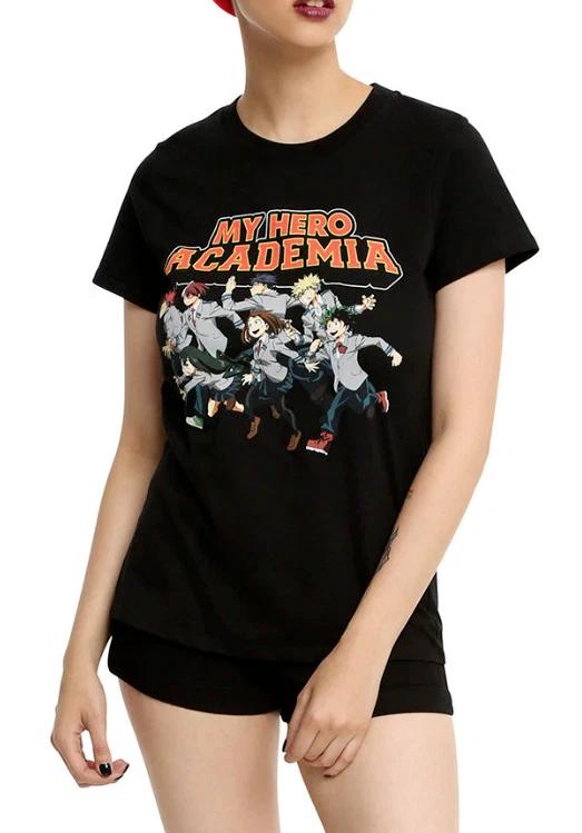 

Anime My Hero Academia RUN GIRLS IZUKU MIDORIYA Girls Women s T-Shirt NEW L