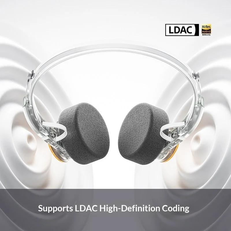 Fiio Eh11 Headphones Retro Over-Ear Bluetooth Headphones 40mm Large Dynamic Driver Mechanical Shell Ldac Hi-Res Audio Headset