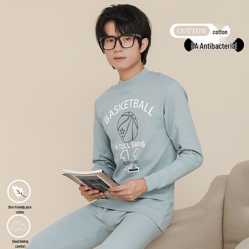 Big Kid Pure Cotton Autumn Underwear Set for Boys - Warm Sweater for Teen Students