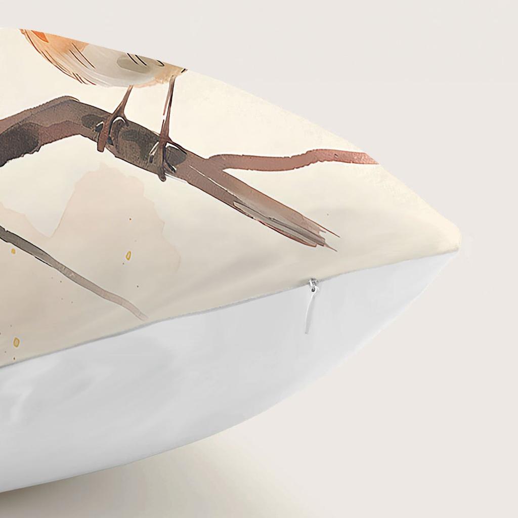 Vikama Peach Light Beige Velvet Pillowcase Decoration Cushion Cover Machine Washable Living Room Sofa Bedroom