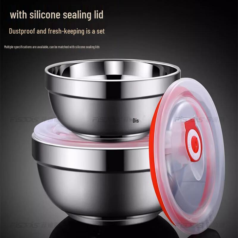 304 Stainless Steel Double-Layer Anti-Scald Bowl