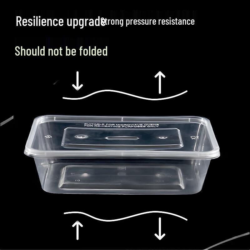 Gureide 650ml Rectangular Disposable Food Containers