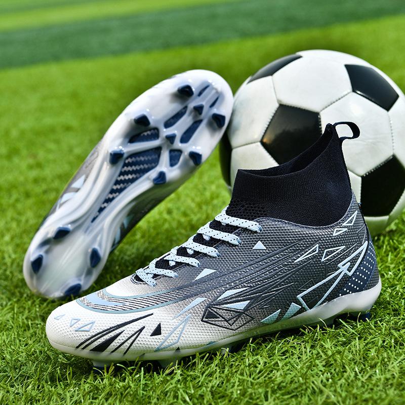 High Top Football Shoes Primary School Students TF Broken Nails Youth AG Long Nails Adult Lawn Game Training Shoes Men and Women 2025