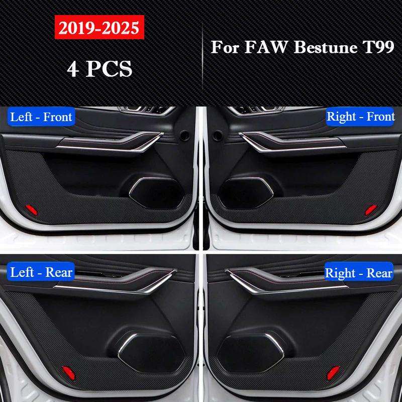 

For FAW Bestune T77 T99 T55 Car Door Anti Kick Pad Glove Box Protection Stickers Interior Accessories Scratch Resistant Film