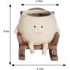 Rocking Chair Face Resin Planter Pot with Drainage Cute Flower Pots for Succulents Plants Live Indoor Outdoor Planters for Houseplants Gift Small