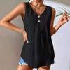 IHUASU Women's Fashion Casual V-Neck Sleeveless Blouses & Shirts