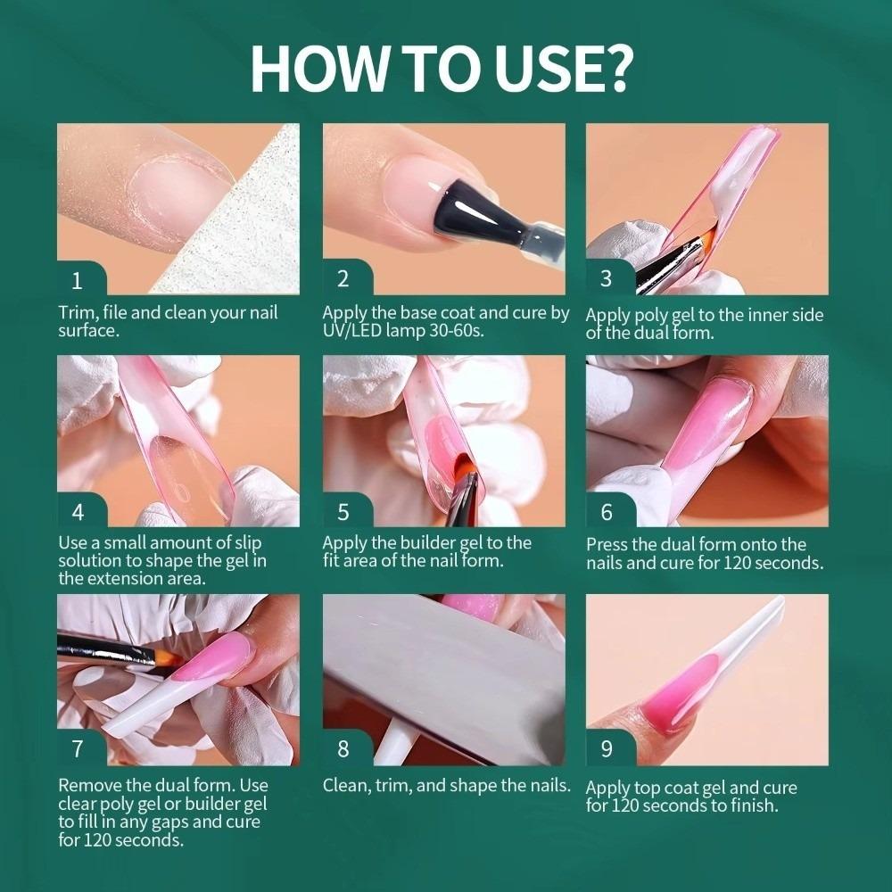 Ultradünne doppelseitige künstliche Nägel Sargform Nagelspitzen für den professionellen Gebrauch in Nagelstudios