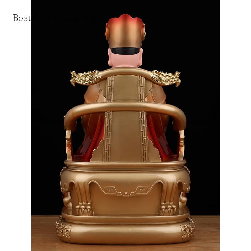 1PCS 12 Inch Resin Painted City God Statue Home Living Room Desktop Buddha Statue Decoration Home Decor