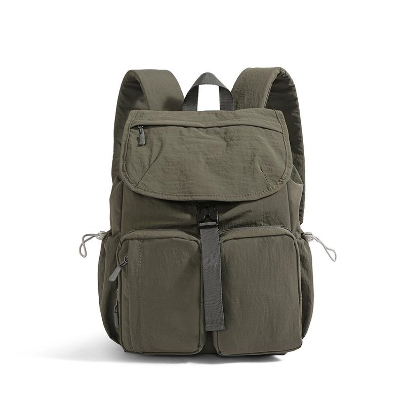 

Student s Large Capacity Schoolbag Men s Color Contrast Backpack зелёный