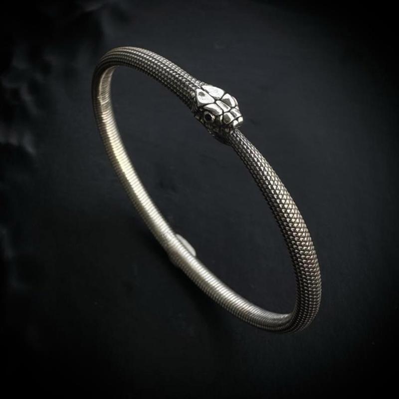Elegant Alloy Craftsmanship Ouroboros Bracelet Symbolic Daily Wear Bangle Mystical Jewelry for Party Wear