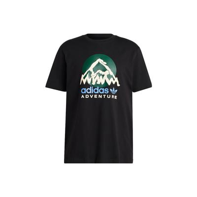 Originals Trefoil Adv Mtn F Tee with Logo Print Round Neck Sports T-Shirt Men Tops Black IC2361