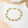 Resoul Gold Plated Crystal Tulip Bracelet Tulipe Flower Rhinestone Charm Bracelet Fashion Jewelry Summer Bracelet