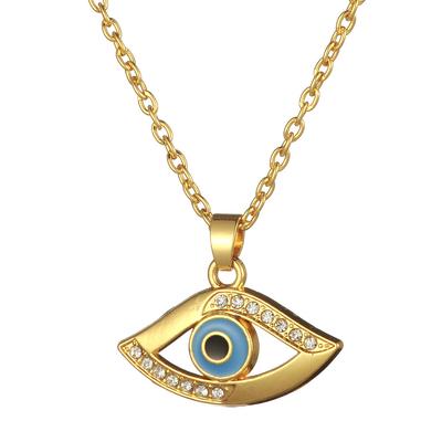 Turkey Evil Eye Necklace Stainless Steel Blue Eye Pendant Middle East Muslim Islamic Jewelry Gift
