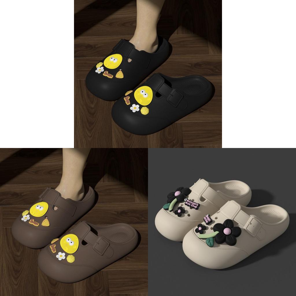 Flower Dotted Eva Slipon Shoes For Women And Men Summer Casual Nonslip Waterresistant Footwear