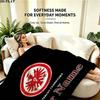 1PC Eintracht Frankfurt Custom Name Patterned Flannel Blanket Suitable For All Seasons for Home Decor Warmth and Comfort Gifts Holiday Present