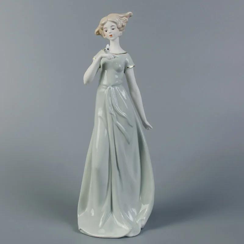 

Europe Ceramic Beauty Figurines Home Furnishing Crafts Decoration Western Porcelain handicraft Ornament Wedding Gift