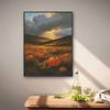 5D Diamond Painting Kit Pumpkin Patch Sunset Full Drill Canvas Art DIY Rhinestone Craft for Modern Wall Decor
