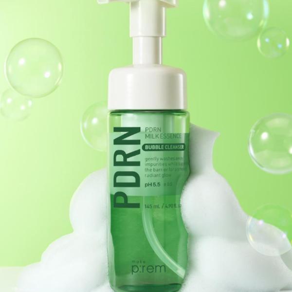 MAKE PREM PDRN Milk Essence Bubble Cleanser 145ml
