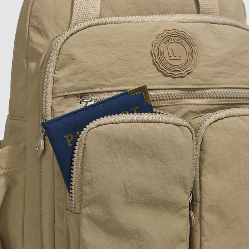 Fashion Woman Backpack Waterproof Nylon Soft Handle Solid Multi-pocket Travel Zipper Feminina School Bags Laptop Backpack