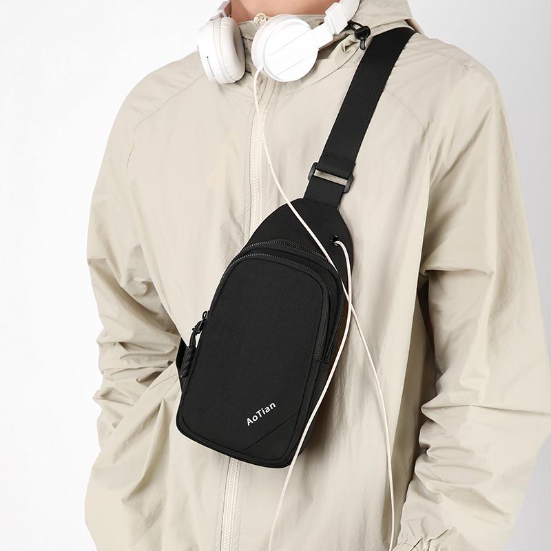 Men's Chest Bag Crossbody Bag Oxford Commuter Shoulder Bag