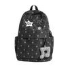 Schoolbag Korean Version Ins Versatile Plaid Backpack Women's Large Capacity Cartoon Casual Polka Dot Student Schoolbag Women's Casual Backpack