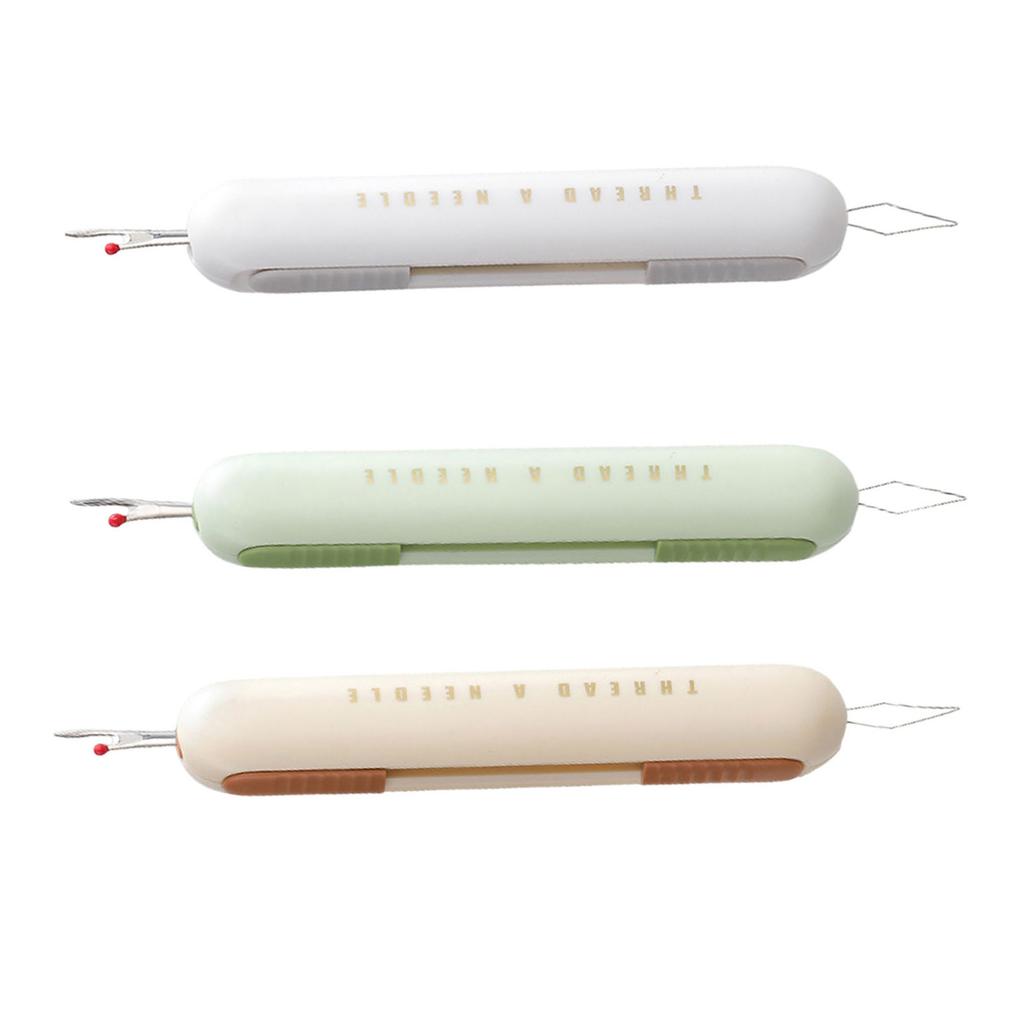 2-in-1 Nadeleinfädler und Nahttrenner Einziehbarer Nahttrenner Einfädelhilfe Nähzubehör zum Stricken Quilten Basteln