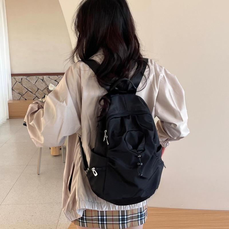 Original Design Simple All-match Schoolbag Female Fallow Preppy Backpack Senior High School College Student Backpack